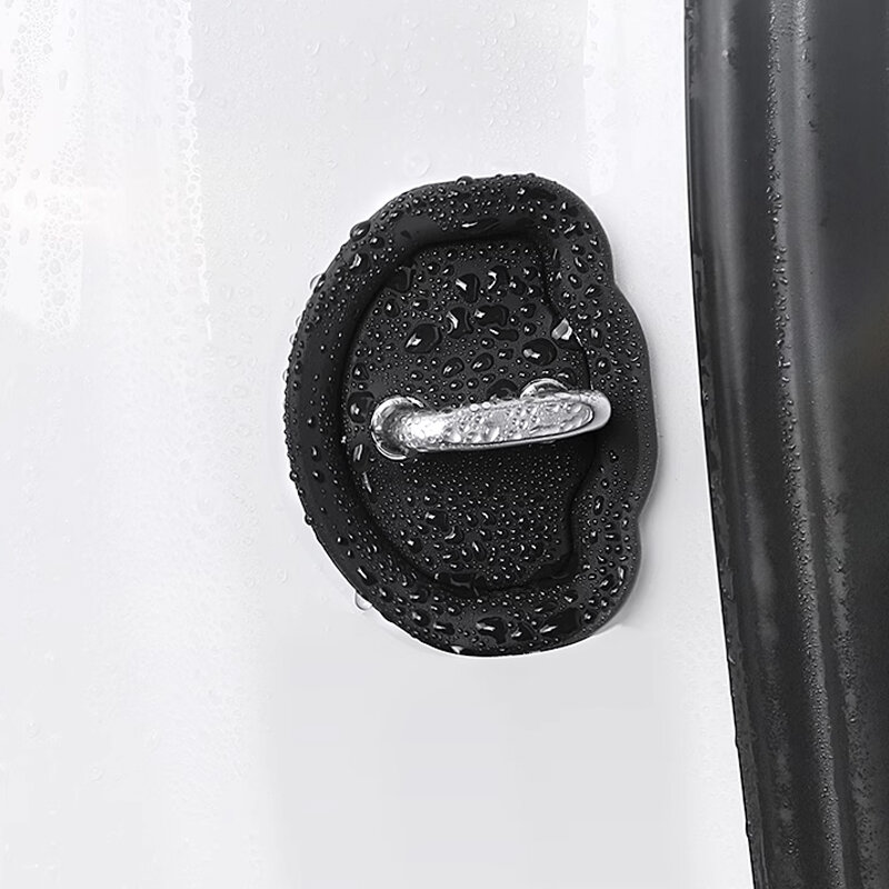 ممتص صدمات لباب السيارة لـ Tesla Y ، واقي قفل باب السيارة المرن ، غطاء مزلاج السيليكون ، الملحقات