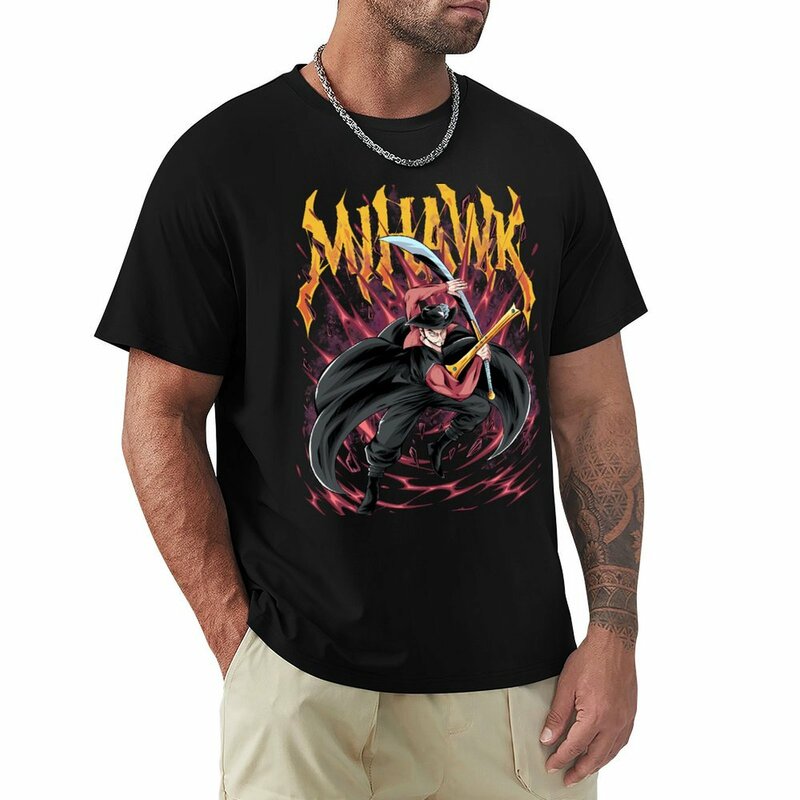 Camiseta de Maestro de la hoja: Dracule Mihawk para hombre, ropa vintage negra, ropa kawaii, paquete de camisetas