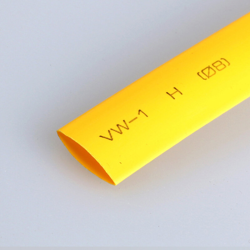 สีเหลือง Polyolefin Thermoresistant ความร้อนหดหลอดชุด2:1หดตัว Assorted Sleeving ความร้อน1เมตรหดห่อสารพัน
