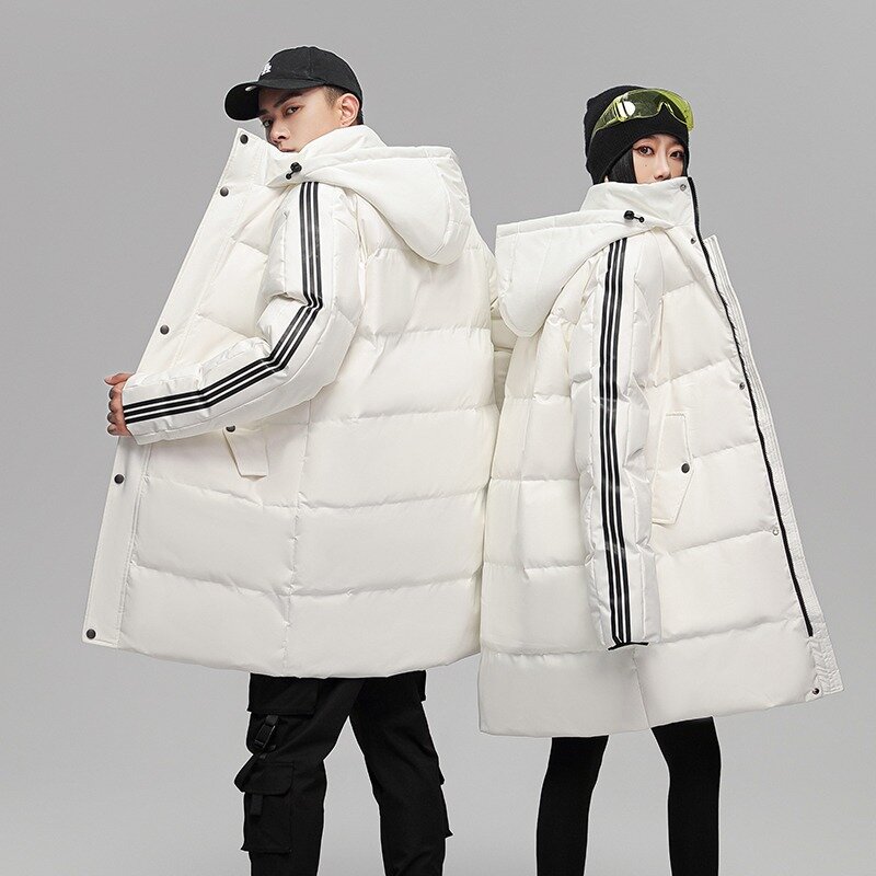 Hochwertige Winter mode Trend Unisex koreanische Version verdickte mittellange Version