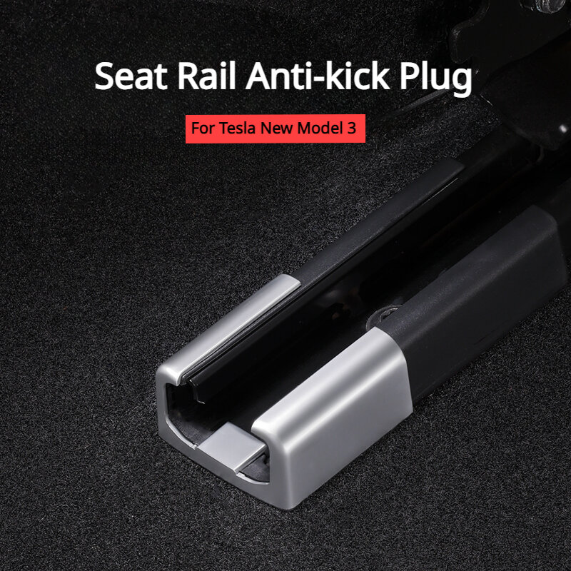 Trilho de assento Anti-Kick Plug para Tesla, Anti-Kick Capa Protetora, Acessórios Interior do Carro, Novo Modelo 3 Highland, 2024, 1 Pc, 4 Pcs, 8Pcs