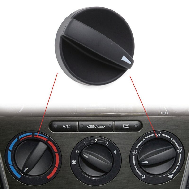 Calentador y perilla de temperatura A/C/modo para Mazda 6 GV2W-61-195, 2006-2008, GV2W61195, 2 unidades