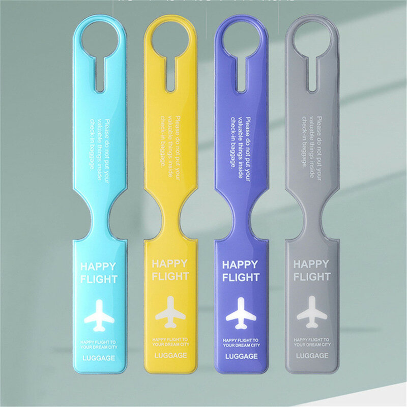 Étiquette de bagage en PVC pour hommes et femmes, porte-adresse d'identité de valise, étiquettes d'embarquement de bagages, étiquette d'avion portable, accessoires de voyage créatifs