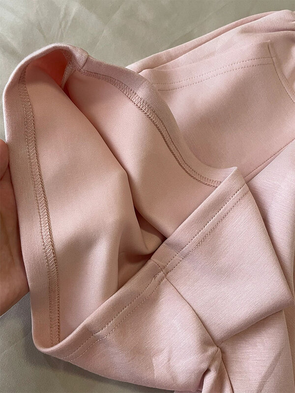 Damskie różowe szorty z wysokim stanem szerokie krótkie spodnie dresowe Harajuku Streetwear koreański styl Y2k Casual 2000s A Line szorty letnie 2023