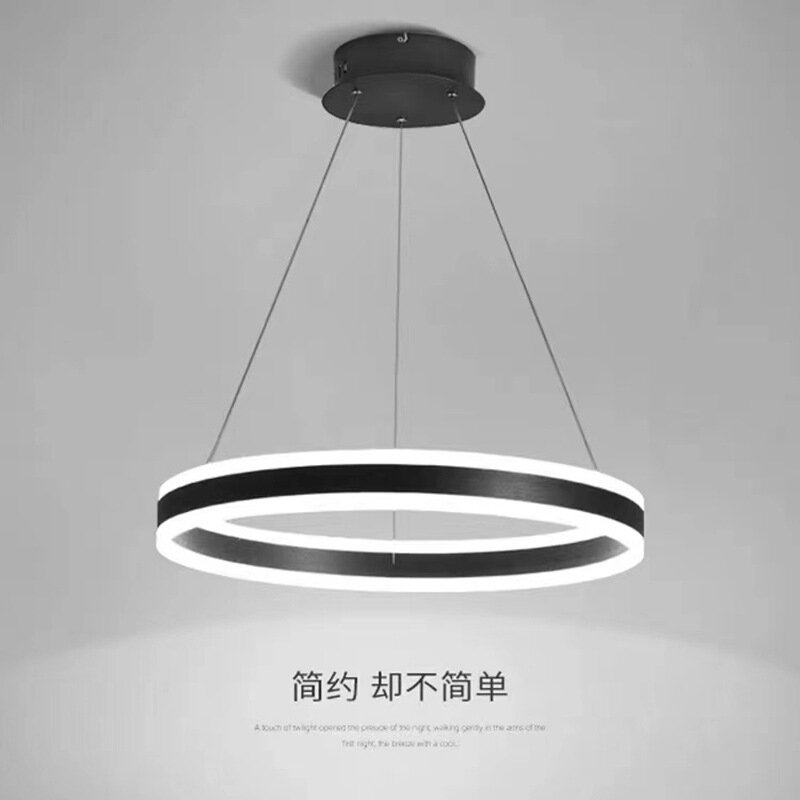 Nordic Ring LED Chandelier Dimmable for Tables Dining Living Room Bedroom Kitchen Island Pendant Lamp Indoor Lighting Fixture
