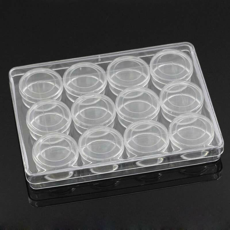 Rectangle Plastic Clear Jewelry Storage Box Beads Display Makeup Organizer Box Home DIY Containers Boxes