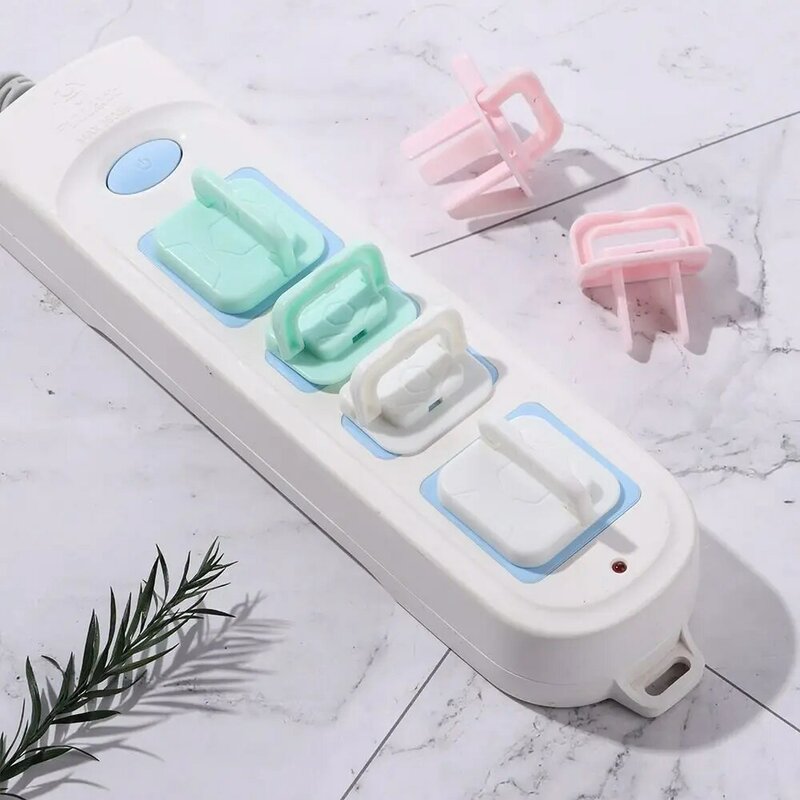 2/3 Plugs Outlet Covers Luxurious Baby Proofing ABS Electrical Protector White Pink Green Hidden Pull Handle Baby