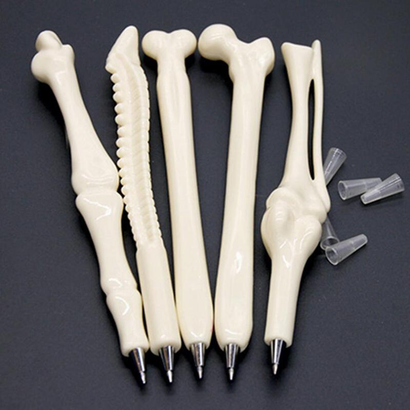 Pena bolpoin bentuk tulang alat tulis kantor plastik Dokter Suster pena jari untuk ortopedi