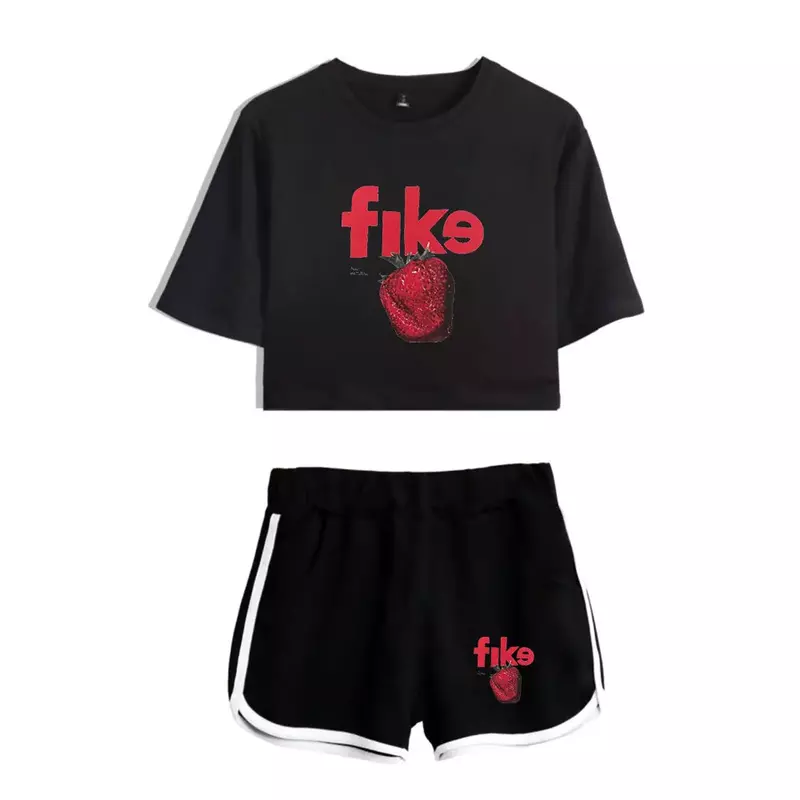 Summer Women's Sets Dominic Fike Merch Short Sleeve Crop Top + Shorts Sweat Suits Women Tracksuits Two Piece Outfits Streetwear