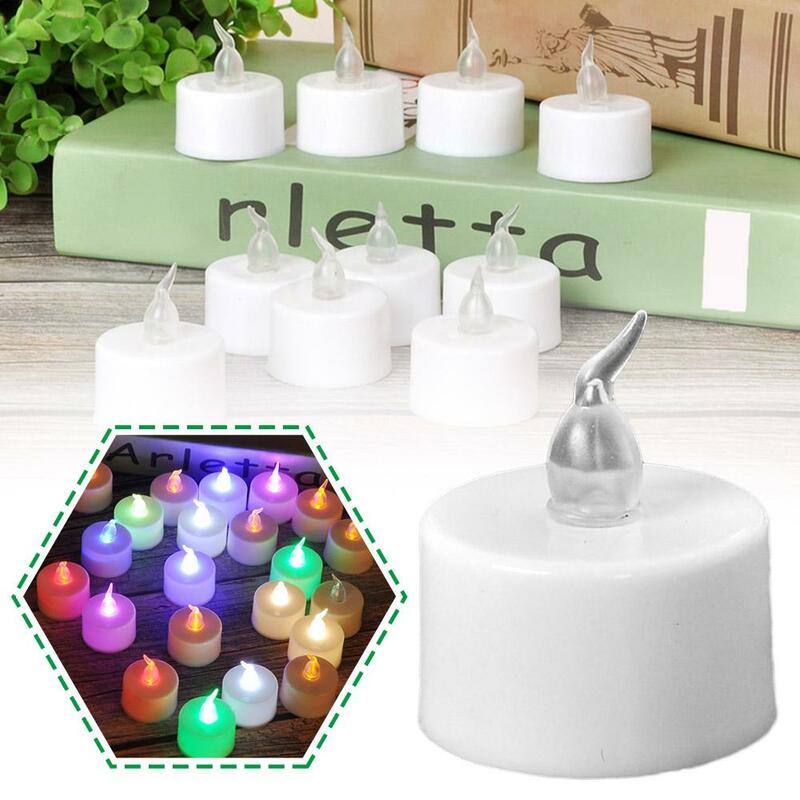 Electronic Tea Wax Electronic Candle Lamp LED Simulation Supplies Decoration Birthday Festival Christmas Atmosphere Candle Q3N4