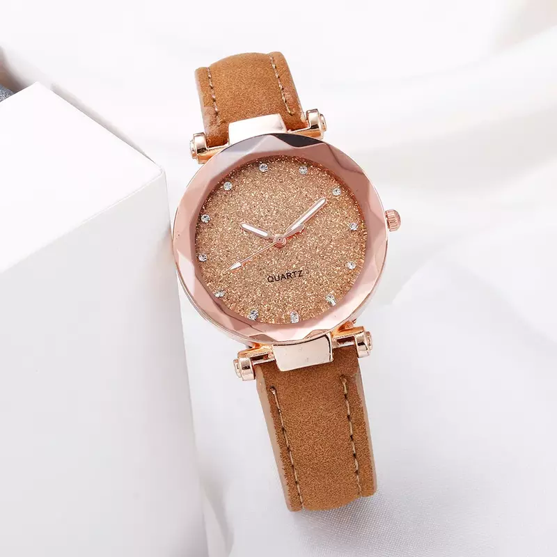 2022 nowe zegarki na rękę Unisex różowe złoty pasek zegarek na pasku moda kobiet zegarek luksusowe zegarki Reloj Mujer dla kobiet diament przypadku