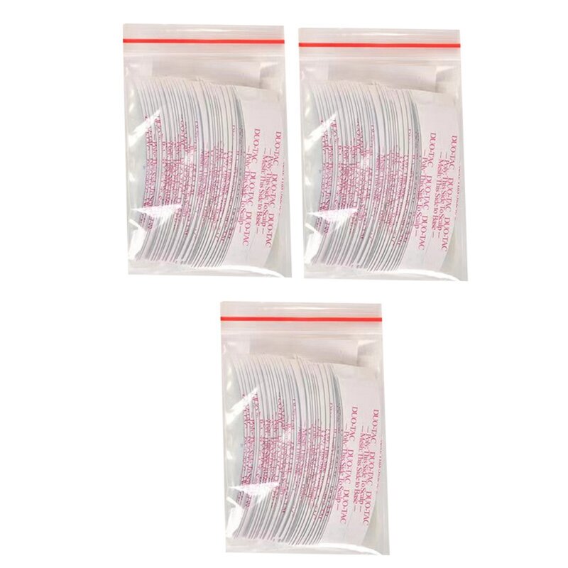 108Pcs/3Bag Lace Super Tape Wig Double Side Strip with Slitting Line Fixed Adhesive Tape for Toupee Lace Wig Sticker