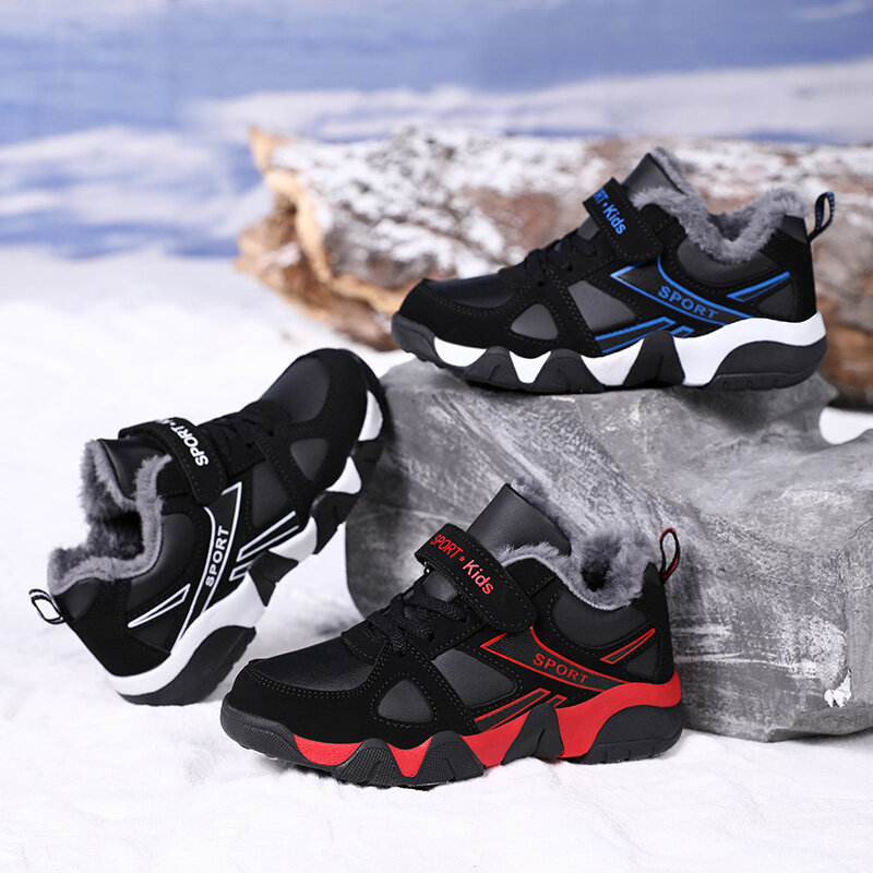 เด็กรองเท้าผ้าใบฤดูหนาวรองเท้าเด็กรองเท้าเด็กกีฬารองเท้า Comfort สบายๆแบบสบายๆ SNEAKER Anak Laki-Laki ขนาด28-40