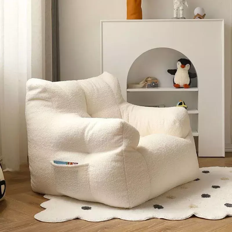Sofa malas tunggal 95x70x70cm, ukuran besar gaya Nordik Organizer tas kacang Tatami lembut Sofa unik Canape Salon kamar tidur furnitur