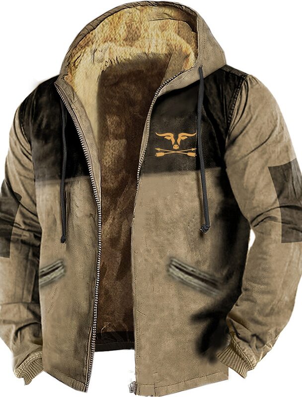 Men's Zipper Hoodies CowBoy Printing Winter For Men/Women Clothing Long Sleeve Jacket Sweatshirt Outerwear