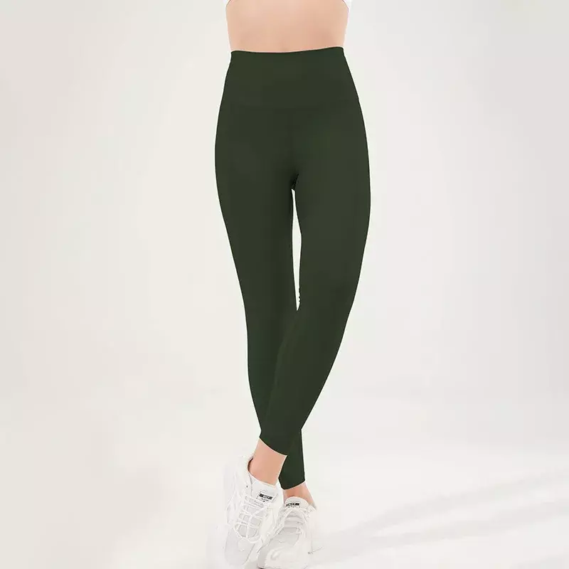 Pantalones de Yoga deportivos para mujer, pantalones de cintura alta, levantamiento de cadera, melocotón, perla, cuidado de la piel, nuevo