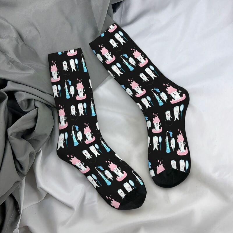 Забавные носки для дантиста, мужские и женские зимние чулки в стиле хип-хоп
