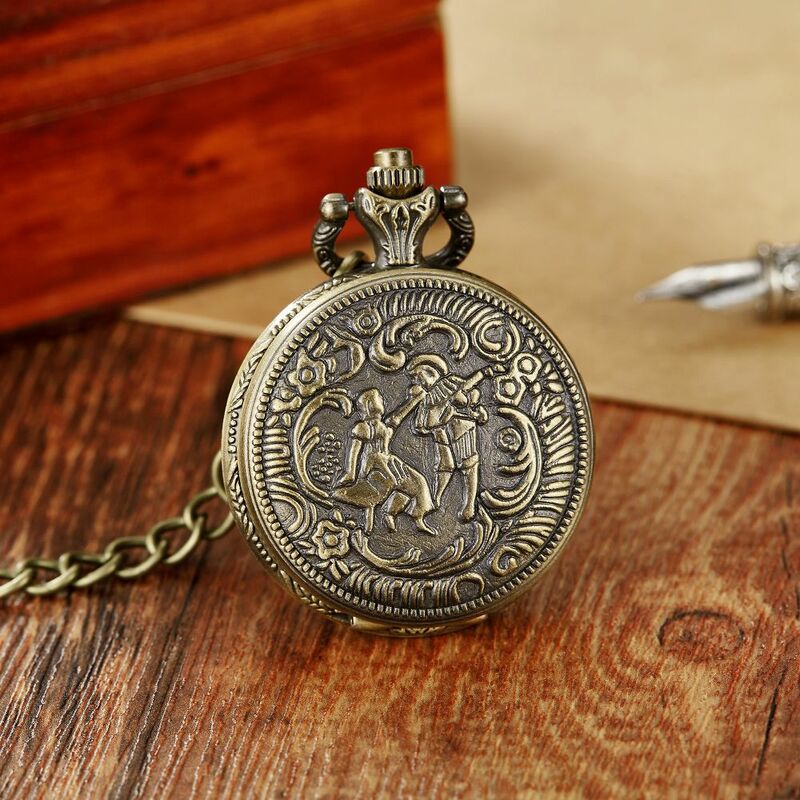 Classic Religious Pocket Watch Bronze Solid Cross/Buddha Head/God/Sun Yat sen Memorial Pocket Watch 2023