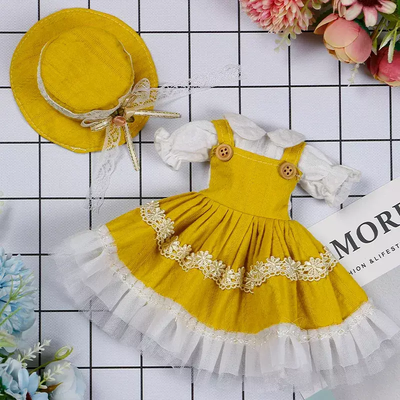 Cute Casual Doll Clothes Set para Meninas, Princess Dress, 1/6 BJD Outfit, Girl Toy, Gift Accessories, Holiday, Fashion, 30cm