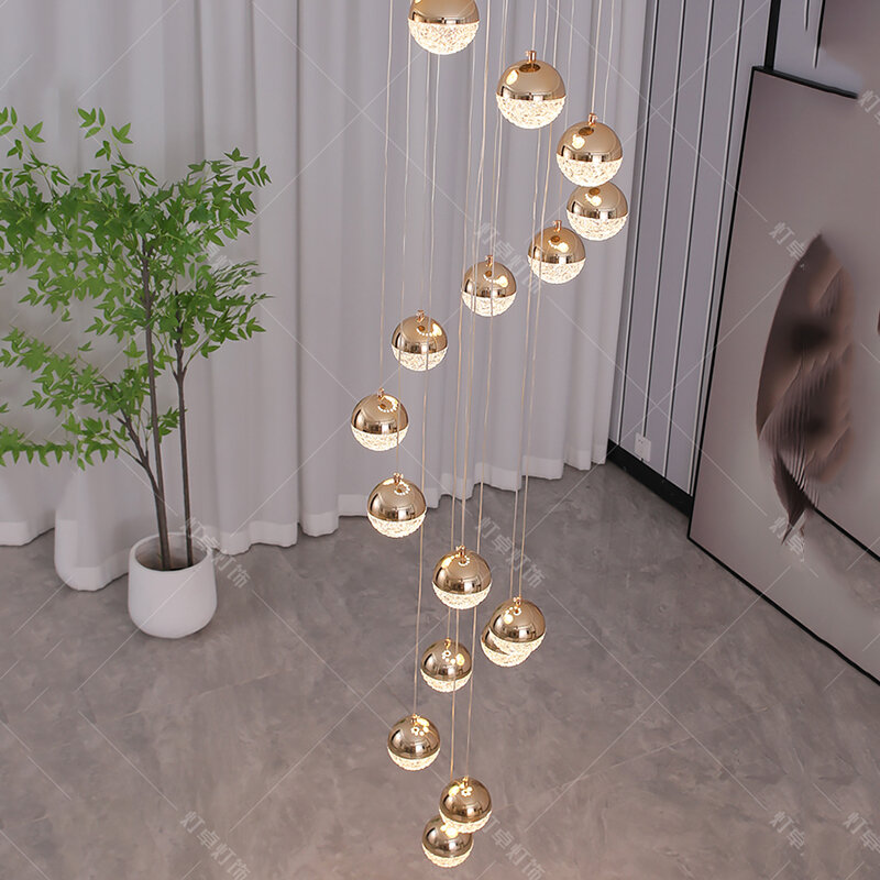 Modern home decor led lights pendant light lamps forstaircase Chandeliers for living room hanging light indoor lighting