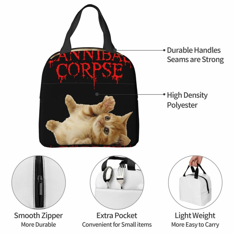 Cannibal Corpse Lunch Bag Unisex Portable Cooler Insulated Lunch Box Food Bento Box