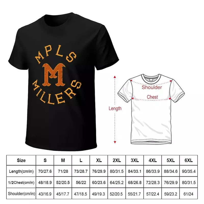 MINNEAPOLIS MILLERS T-shirt cute tops quick-drying tops shirts graphic tees mens plain t shirts