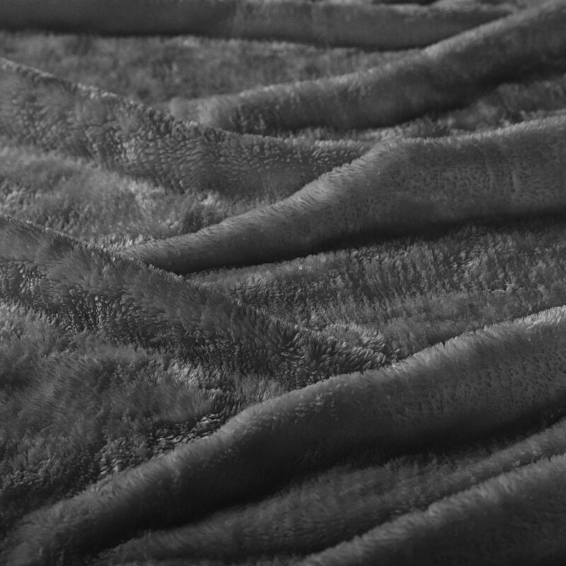 Monticello-Manta polar de microfibra sólida, doble, carbón
