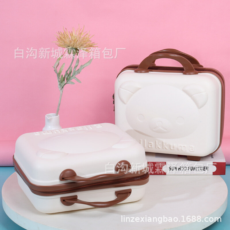 14 дюймовый полипропиленовый чемодан для ручной клади, 3D мультяшный туалетный столик, многофункциональная мини сумка для хранения макияжа, сувениры