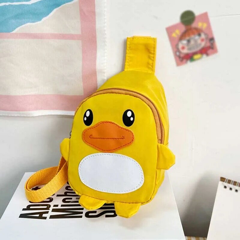2-12 anni bambini moda Outdoor borsa a tracolla impermeabile borse per bambini Cute Cartoon Duck Shape Versatile Chest Bags Toddler
