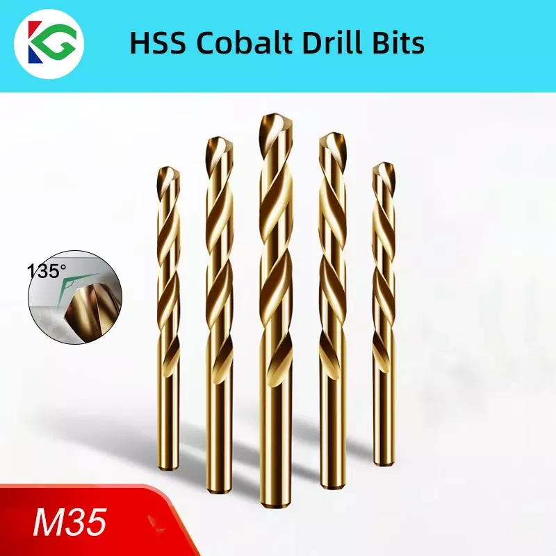 Cobalt drill bits set M35 Straight Shank Twist Drill 1-13mm High Speed Steel Full Grinding Hole Opening Tool Set