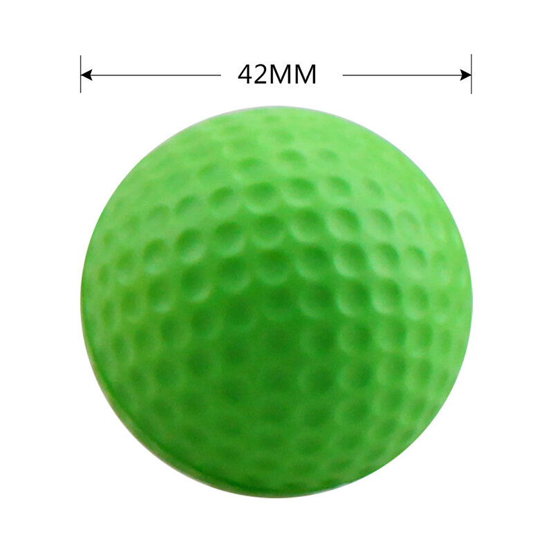 Bola lembut spons Solid busa Pu warna campuran 42Mm bola mainan latihan Golf dalam ruangan