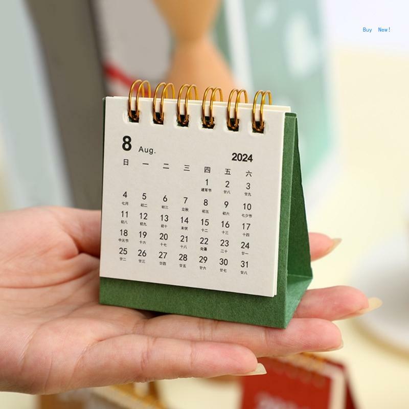 Kalender 2024 07/2023 hingga 12/2024 Perencana Kalender Bulanan Meja Berdiri untuk Rumah