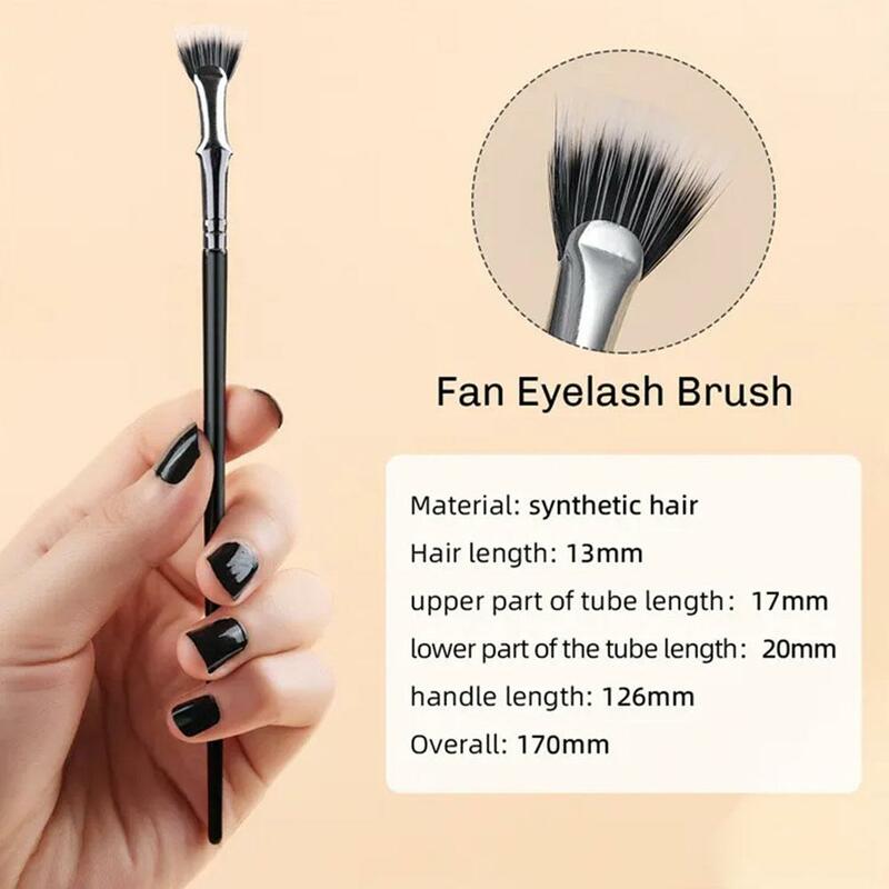 Eyelash Fan Brushes para Maquiagem, Lash Fan, dobrado angular sobrancelha escova, Facial Fan Brush, Natural Lifted Effects, Enhance Lower L, H6R8