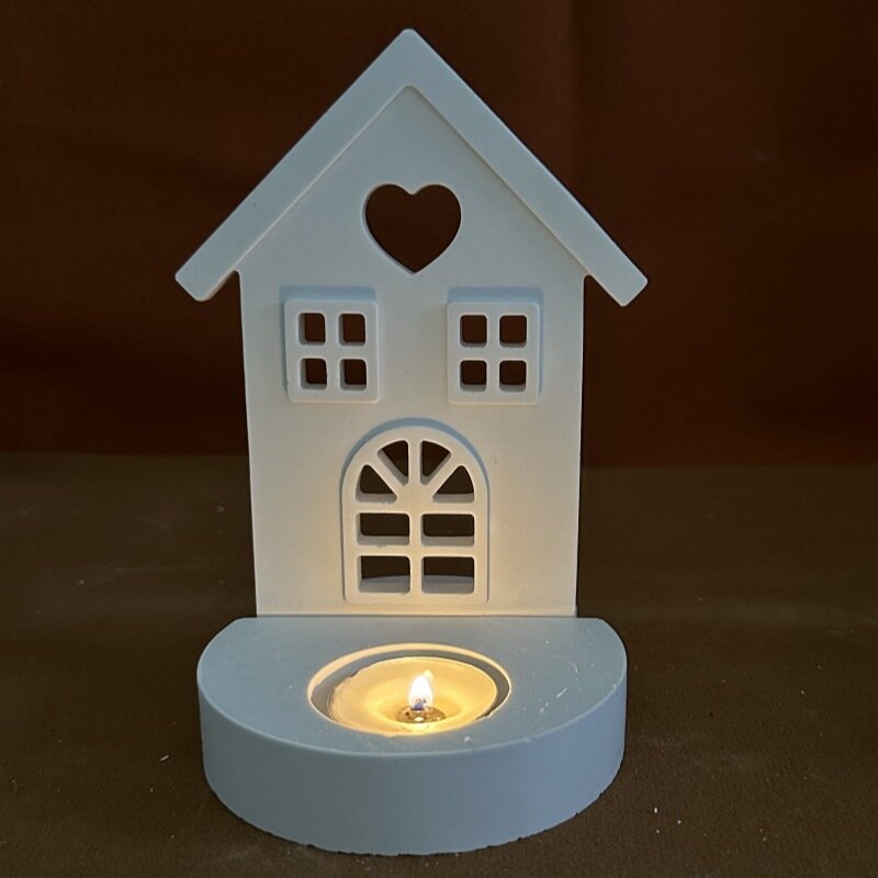 Casa di ancoraggio per uccelli stampi per candele in Silicone case a cuore stampi in calcestruzzo stampi per colata portacandele in gesso decorazione stampo in resina