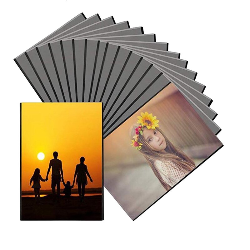 Marco de fotos magnético para niños, familia, imanes de fotos, fácil de usar, nevera, 6x4 pulgadas, paquete de 12