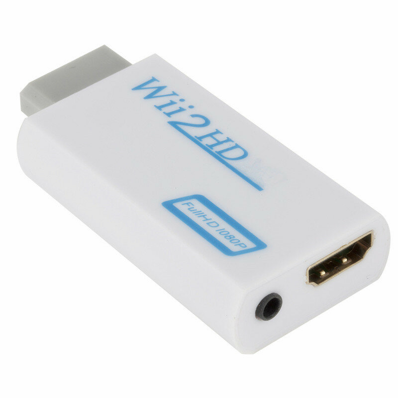 Volledige Hd 1080P Wii Naar Hd-Compatibele Adapter Converter 3.5Mm Audio Voor Pc Hdtv Monitor