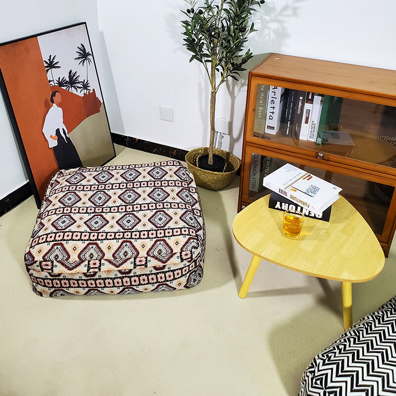 Gigantyczne krzesło worek fasoli z wypełnieniem sypialnia salon poduszki do siedzenia styl japoński okno leżące poduszki Nordic kanapa wypełniona fasolkami