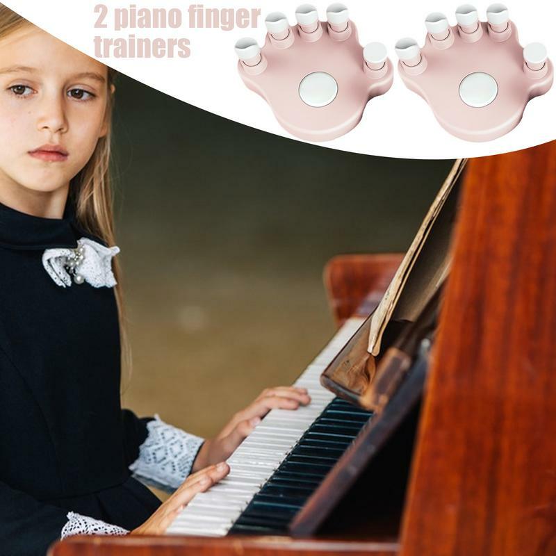 Finger Exerciser para Piano Treinamento de Força, Finger Corrector, Non-Slip, Correção de Postura Orthotic, Hand Grip, 2PCs