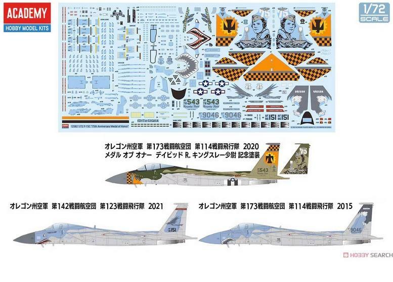 Academy 12582 1/72 Scale F-15C `75th Anniversary M of Honor` Plastic model
