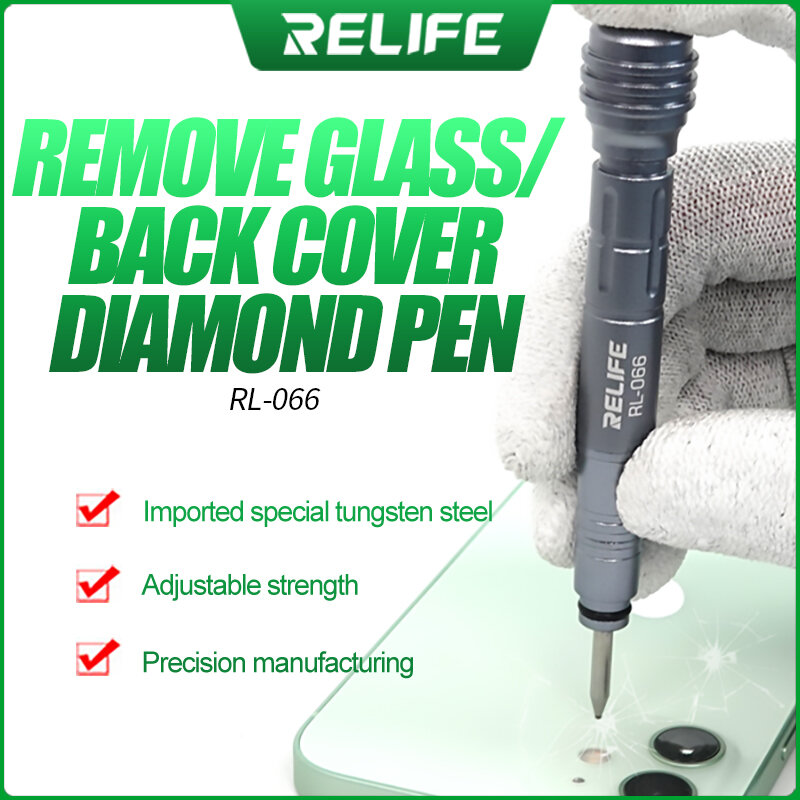 Relife RL-066 jateamento caneta quebra crack demolir caneta capa traseira câmera lente de vidro para o iphone 11 12 pro reparação ferramentas jateamento
