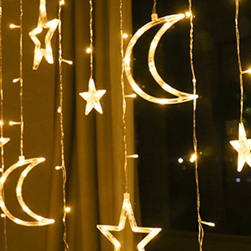 ستارة النجوم ضوء سلسلة LED ، إضاءة الديكور الداخلي ، قابس الاتحاد الأوروبي ، أضواء النجوم ، خرافية ، الزفاف ، عيد الميلاد ، عيد الميلاد