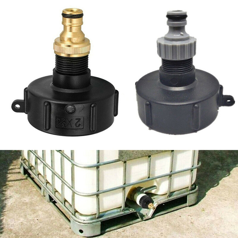 Adaptador IBC para grifo de tanque de contenedor, accesorio de válvula, rosca S60X6 IBC, Conector de agua de lluvia, 640L - 1000L
