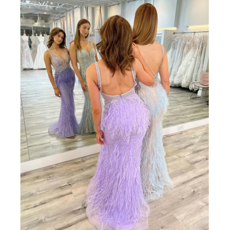 Eleganckie suknie wieczorowe dla kobiet 2024 bez pleców luksusowe dubajskie koraliki bez rękawów arabska sukienki na przyjęcie