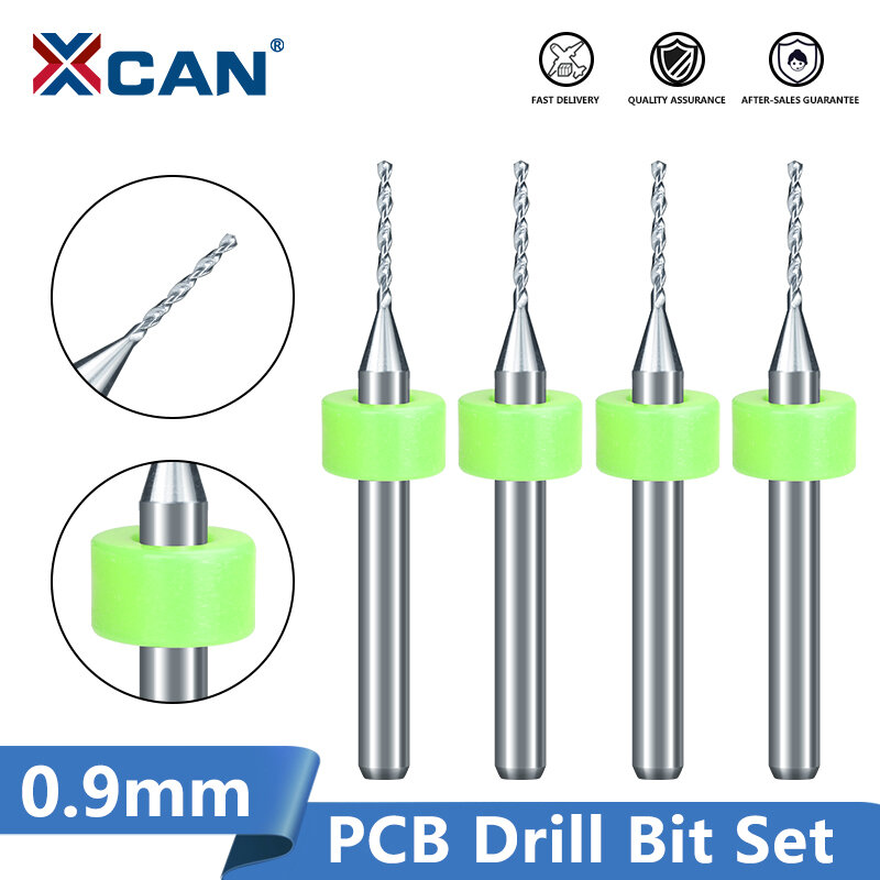 XCAN PCB Drill Bits 0.9mm Carbide Mini Gun Drill for PCB Circuit Board Drilling Tool
