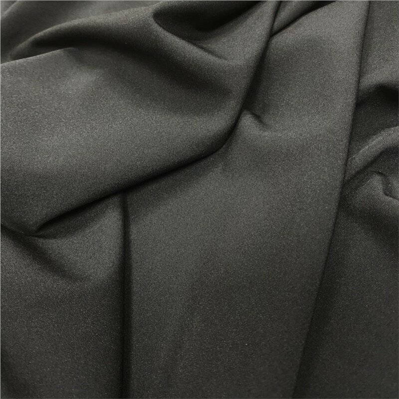 Трикотажные простые эластичные черные штаны из полиэстера 100d с низом