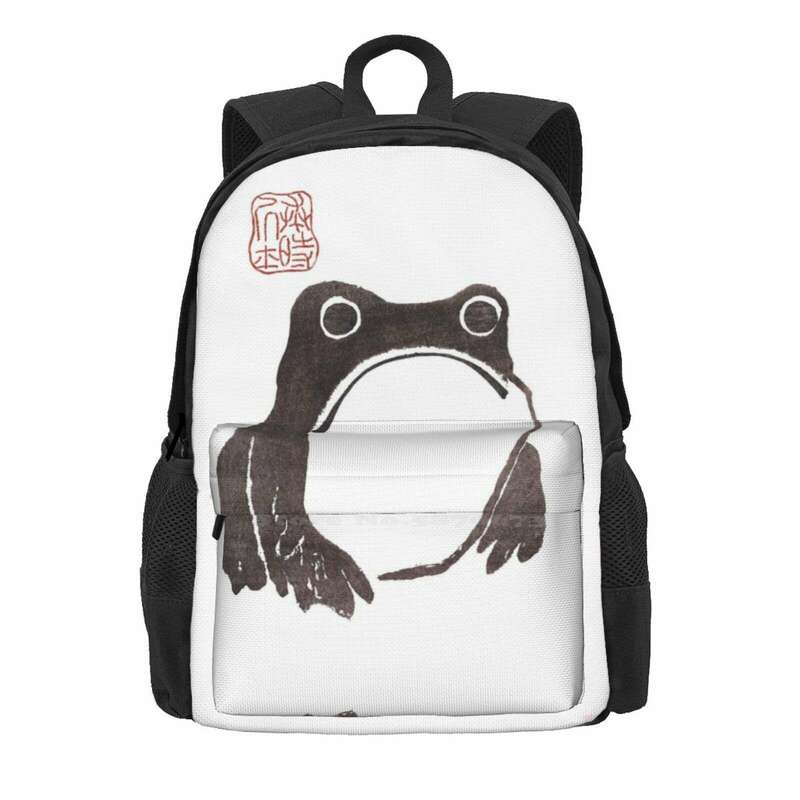 Grumpy Frog-Matsumoto Hoji Bag Backpack For Men Women Girls Teenage Frog Grumpy Toad Matsumoto Hoji Japan Old Vintage Sketch