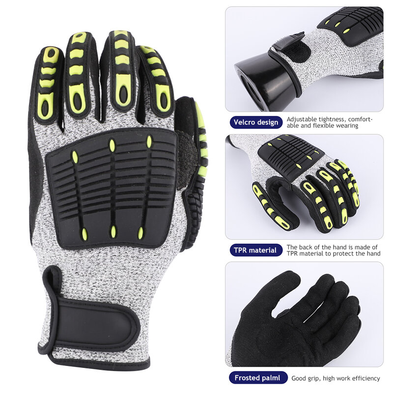 Safety Protection Gloves Anti-vibration Anti-smashing Anti-cutting Anti-collision Gloves Outdoor Cycling Rescue Safety Gloves