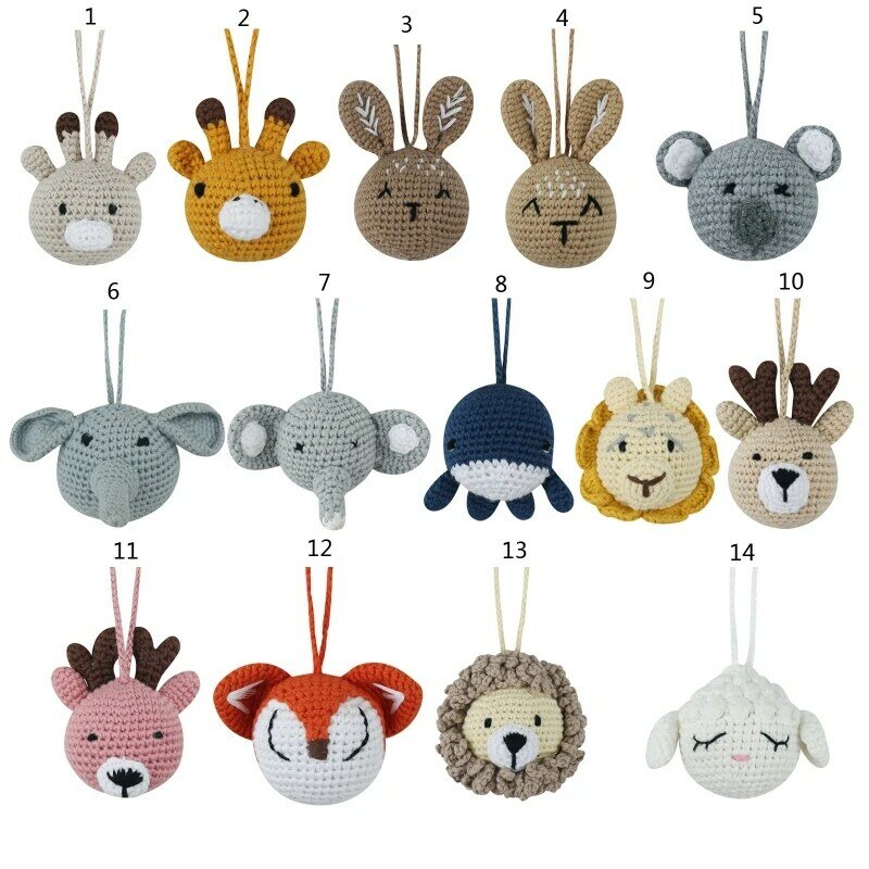 Baby Bed Animal Hanging Supplies Cotton Decoration with Inside Interactive Toy Infant Gift for Baby Training