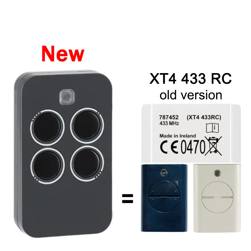 5PCS XT4 433 RC Remote Control Garage Door Opener 433MHz 4 Buttons 787452 787453 787454 787456 XT4 433RC Hand Transmitter