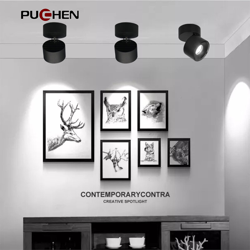 PURchen-アルミニウム製のフロストスポットライト,ミニマリストの照明,寝室,ディスコ,ダイニングルーム用の電球は含まれていません